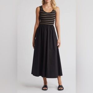 Anthropologie Moon River TWOFER Striped Dress Mixed Media size M NWOT